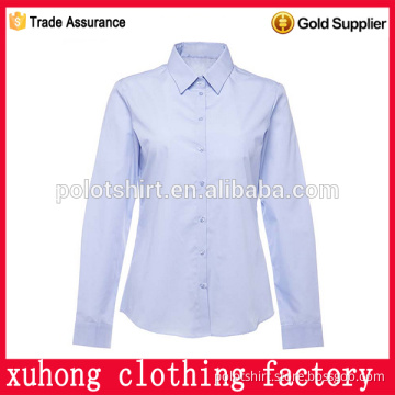 manufacturers in china,long sleeve white lady shirt office uniform design